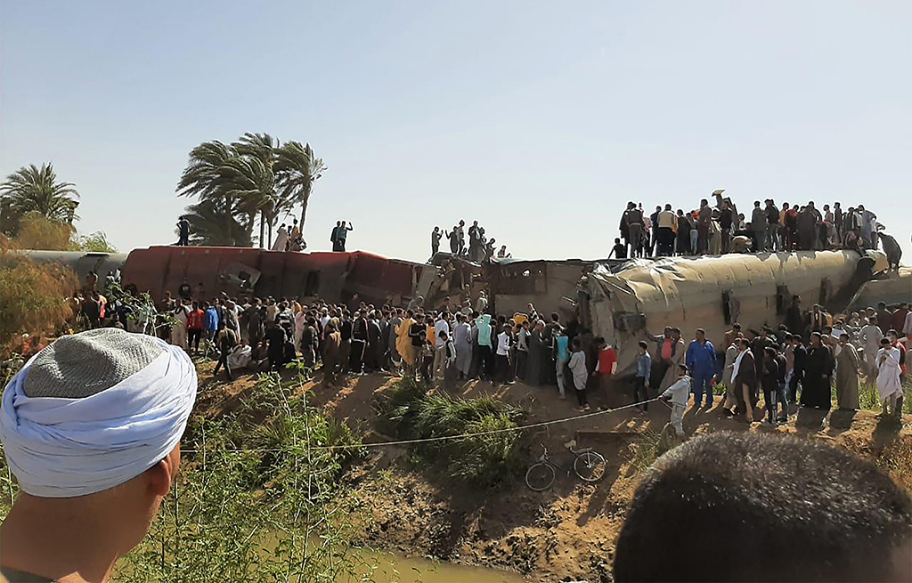 Zugunglück in Ägypten am Freitag (Bild: AFP)