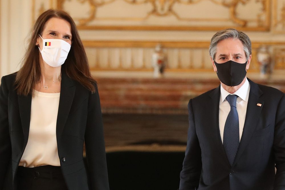 Außenministerin Sophie Wilmès mit ihrem US-Kollegen Anthony Blinken (Bild: Benoit Doppagne/Belga)