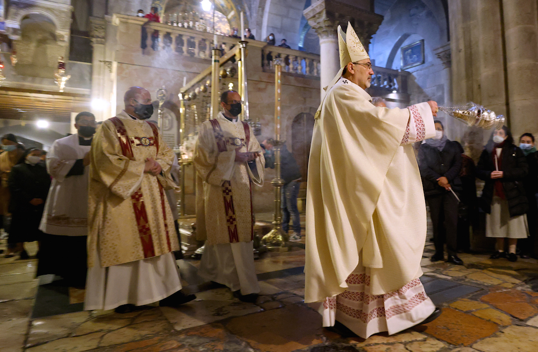 Ostermesse in der Grabeskriche (Bild: Emmanuel Dunand/AFP)