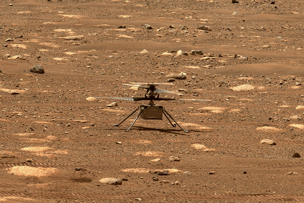 Mini-Helikopter "Ingenuity" auf dem Mars (Archivbild: AFP/Nasa/JPL-Caltech/MSSS)