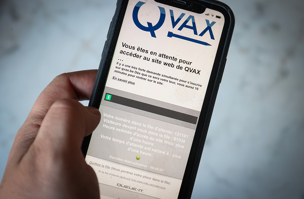 Webseite qvax.be (Bild: Virginie Lefour/Belga)