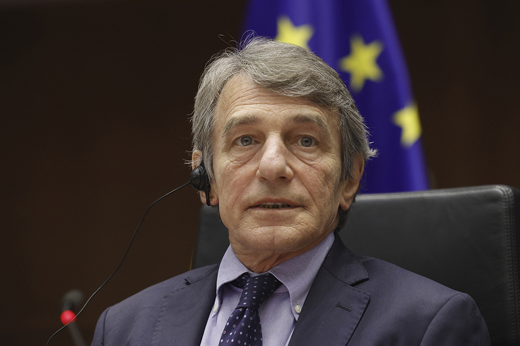 David Sassoli im Europaparlament in Brüssel (Bild: Olivier Matthys/AFP)