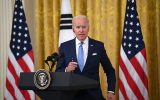 US-Präsident Joe Biden bei einer Pressekonferenz im Weißen Haus (Bild: Brendan Smialowski/AFP)