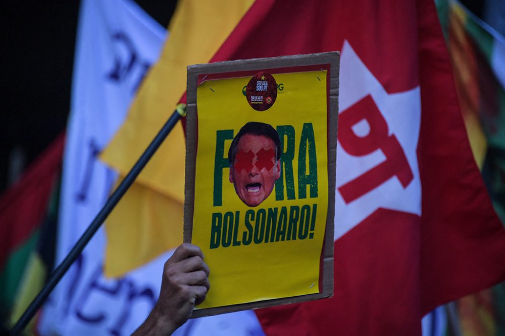 Protest gegen Präsident Bolsonaro in Sao Paulo (Bild: Nelson Almeida/AFP)