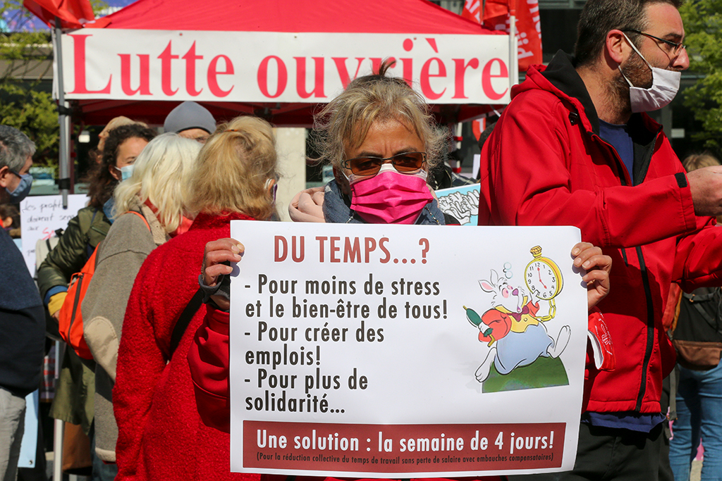 Demo zum 1. Mai in Brüssel (Bild: Nicolas Maeterlinck/Belga)