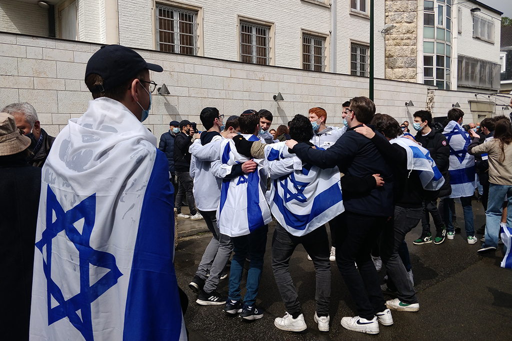 Demo zur Unterstützung von Israel in Brüssel