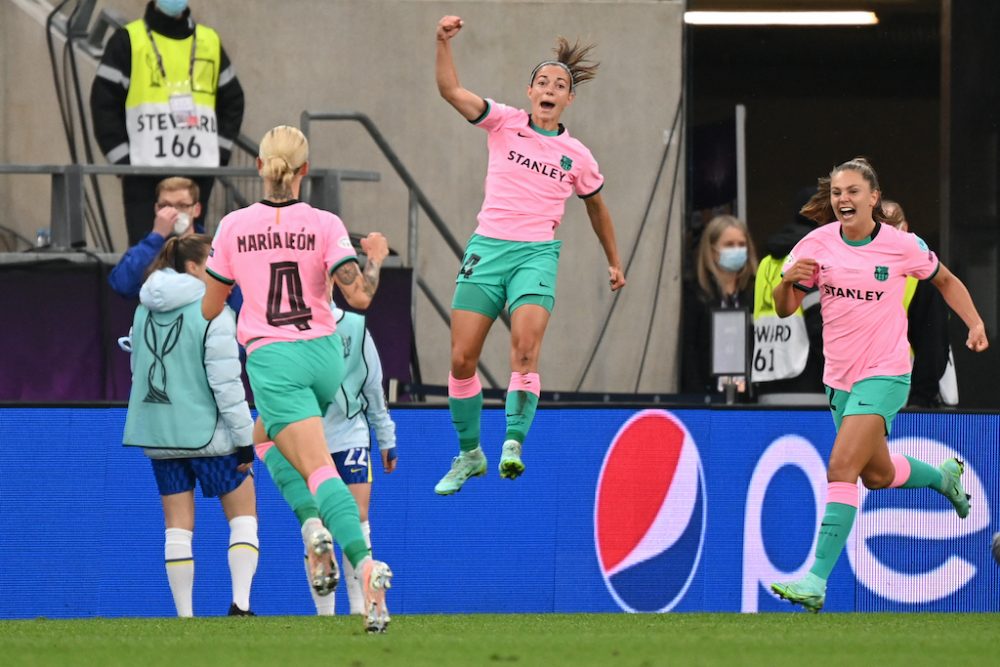 Die Damen des FC Barcelona gewinnen erstmals die Champions League (Bild: Jonathan Nackstrand/AFP)