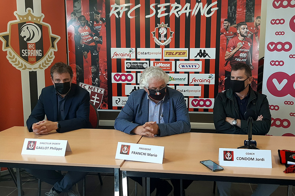 Am Freitag wurde Jordi Condom als neuer Trainer des Aufsteigers RFC Seraing vorgestellt (Bild: Christophe Ramjoie/BRF)