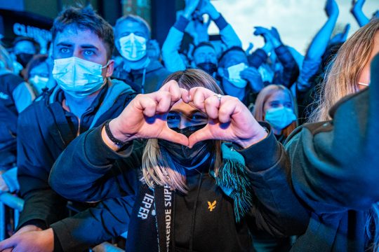 Fans von Club Brügge feiern Meistertitel am 23. Mai 2021 (Bild: Kurt Desplenter/Belga)