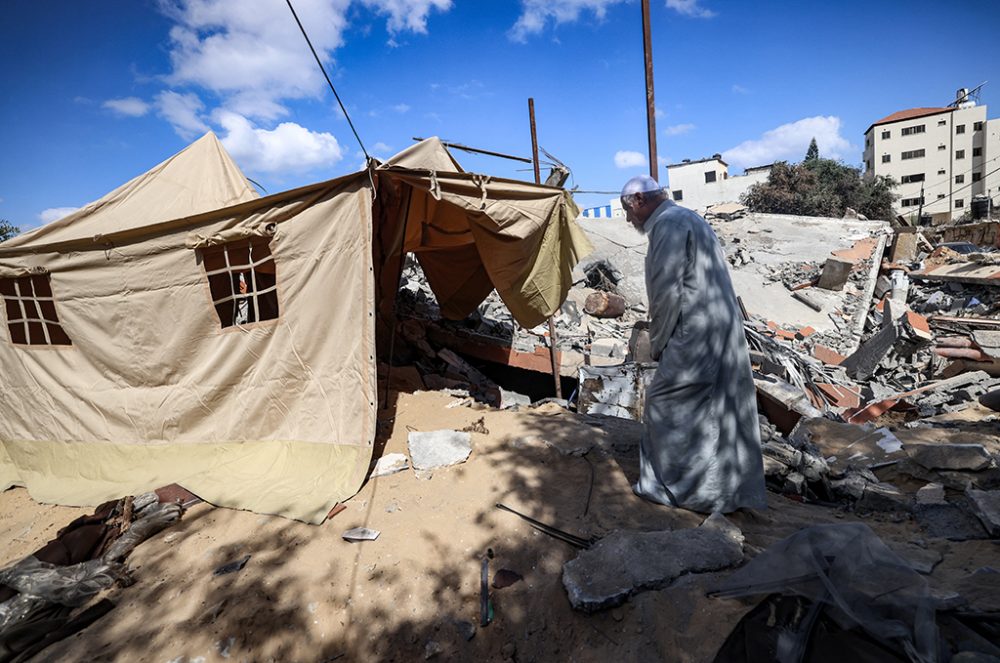 Gaza-City am Sonntagmorgen (Bild: Mahmud Hams/AFP)