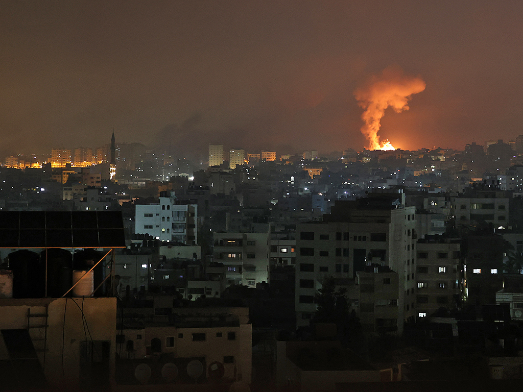 Beit Lahia im Norden des Gazastreifens am Donnerstagabend (Bild: Mohammed Abed/AFP)