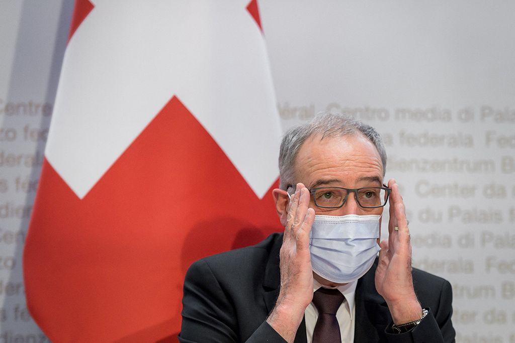 Der Schweizer Präsident Guy Parmelin (Bild: Fabrice Coffrini/AFP)