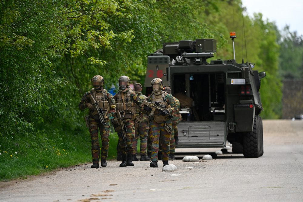 Suche nach Jürgen Conings im Naturschutzgebiet Hoge Kempen in der Provinz Limburg