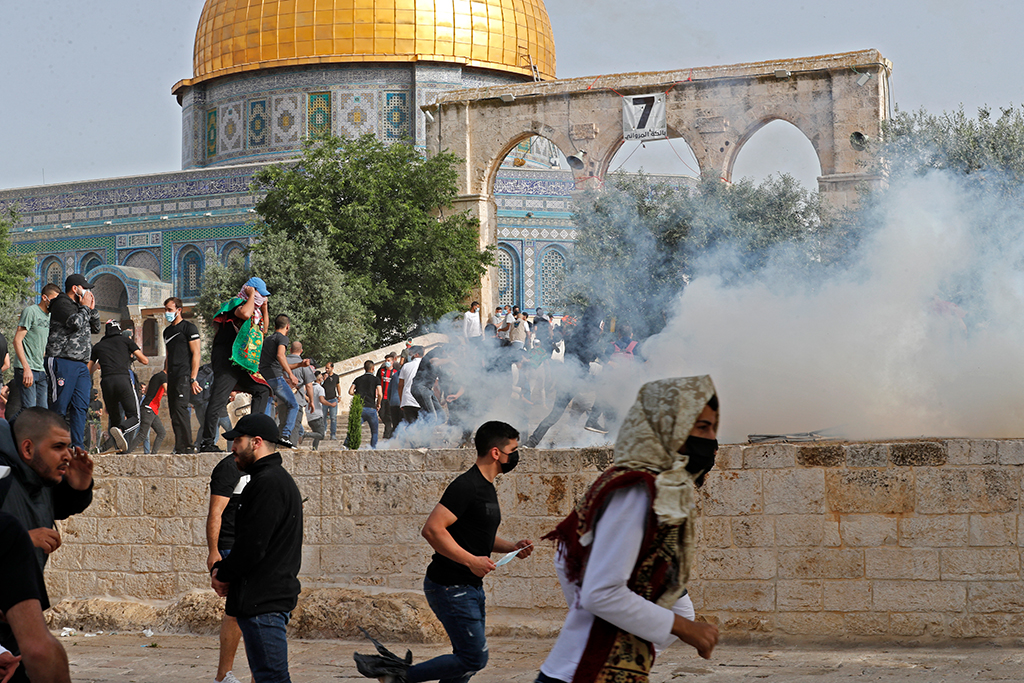 Neue Auseinandersetzungen auf dem Tempelberg in Jerusalem (Bild: Ahmad Gharabli/AFP)