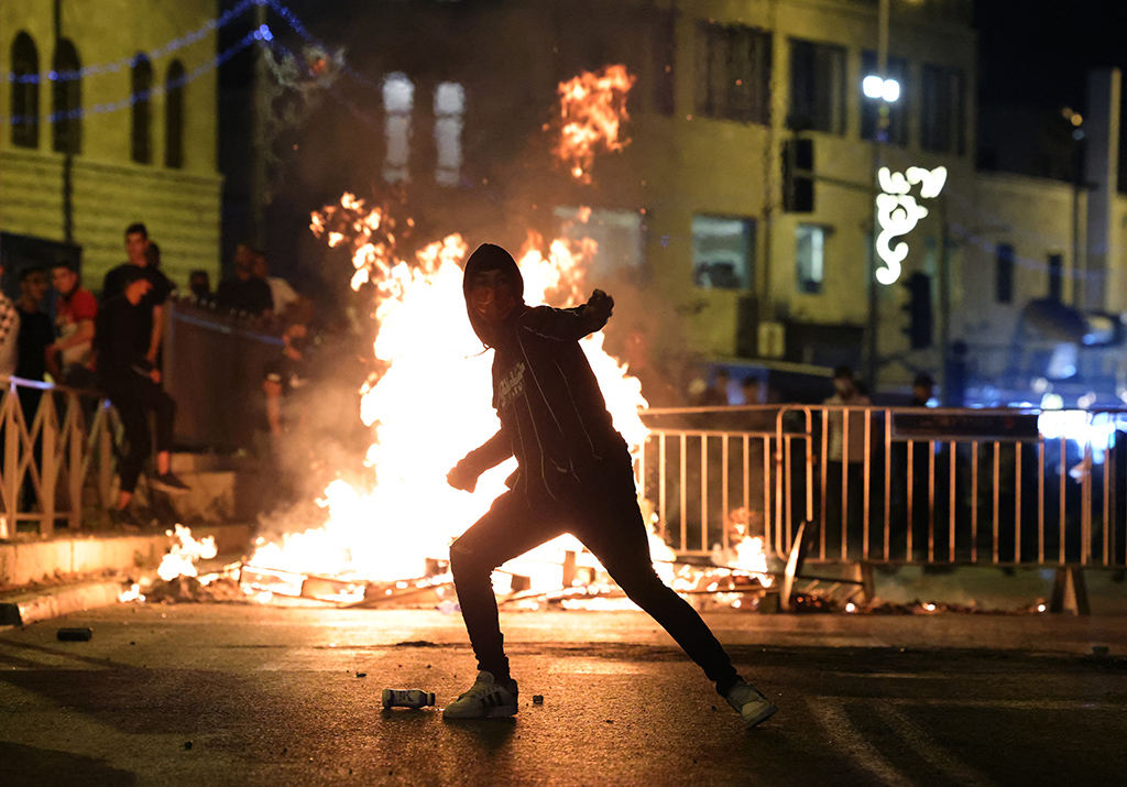 Zusammenstöße am Tempelberg in Jerusalem (Bild: Emmanuel Dunand/AFP)