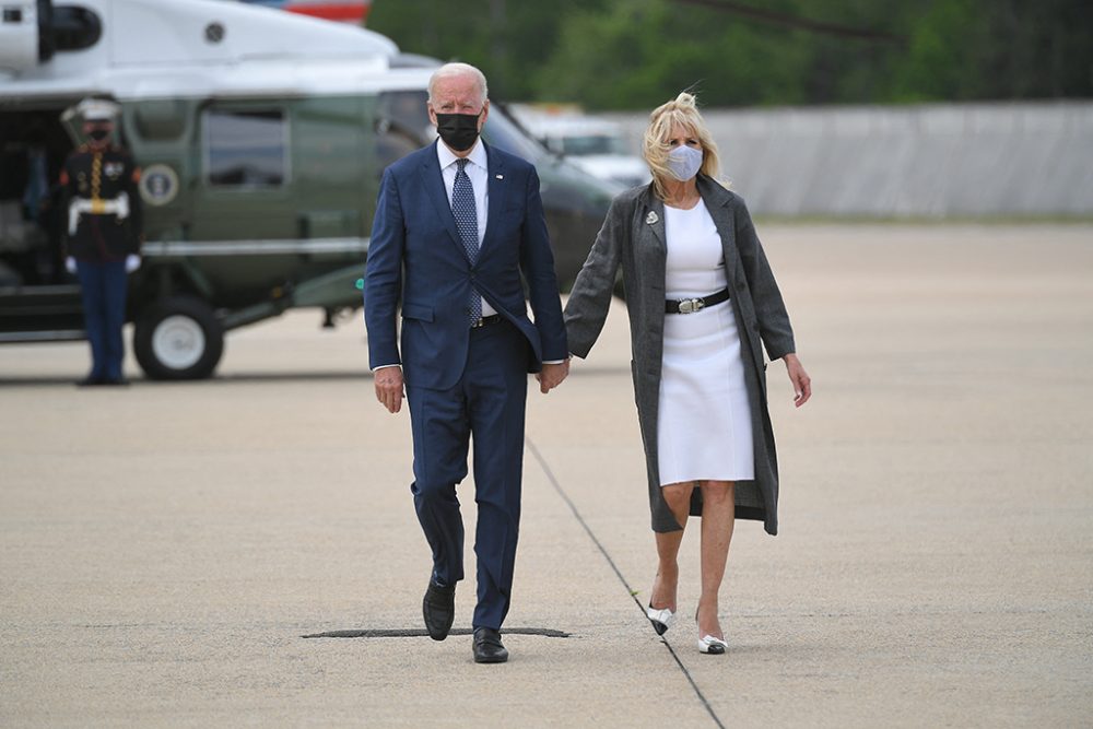 US-Präsident Joe Biden mit First Lady Jill Biden (Bild: Mandel Ngan/AFP)