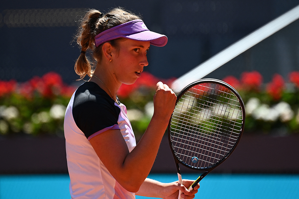 Elise Mertens beim WTA-Tennisturnier von Madrid (Bild: Gabriel Bouys/AFP)