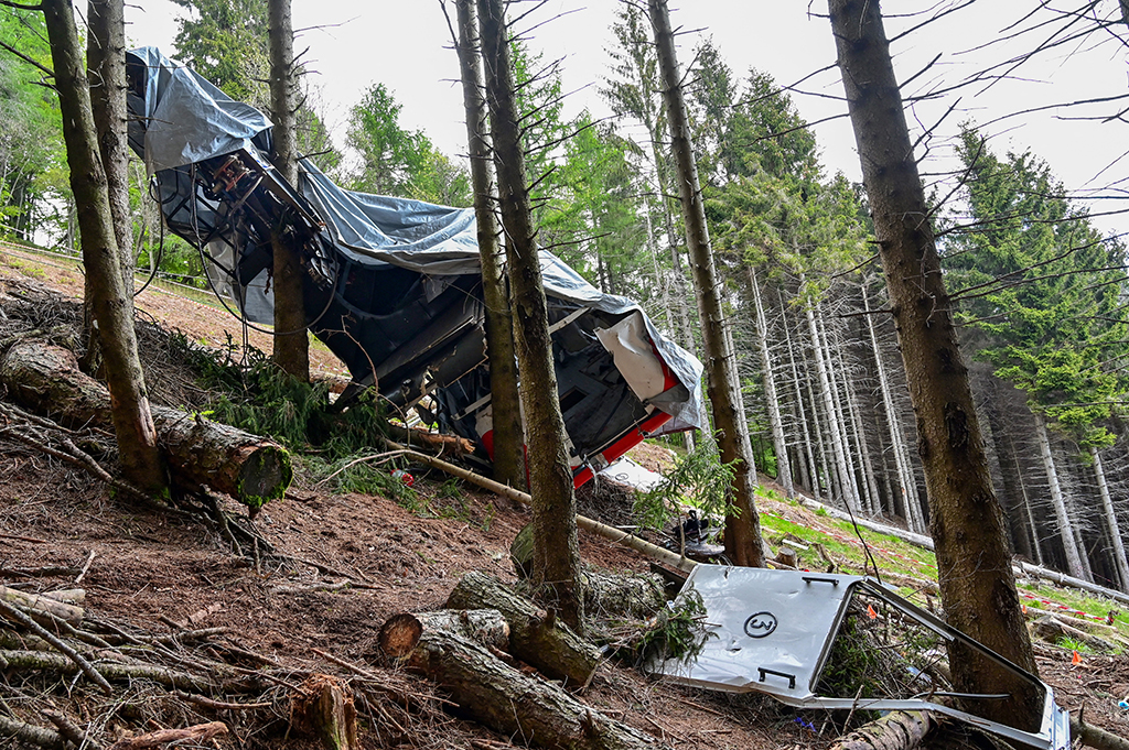 Am 23. Mai stürzte die Seilbahn in Stresa ab (Bild: Miguel Medina/AFP)