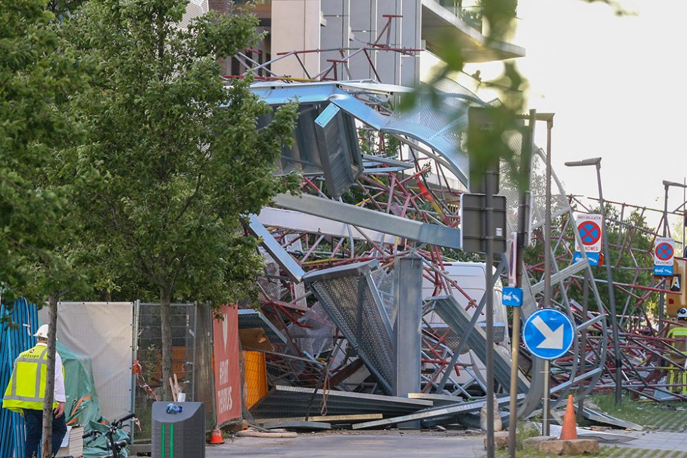 Schulgebäude in Antwerpen eingestürzt (Bild: Nicolas Maeterlinck/Belga)