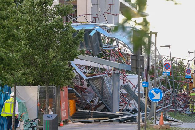 Schulgebäude in Antwerpen eingestürzt (Bild: Nicolas Maeterlinck/Belga)
