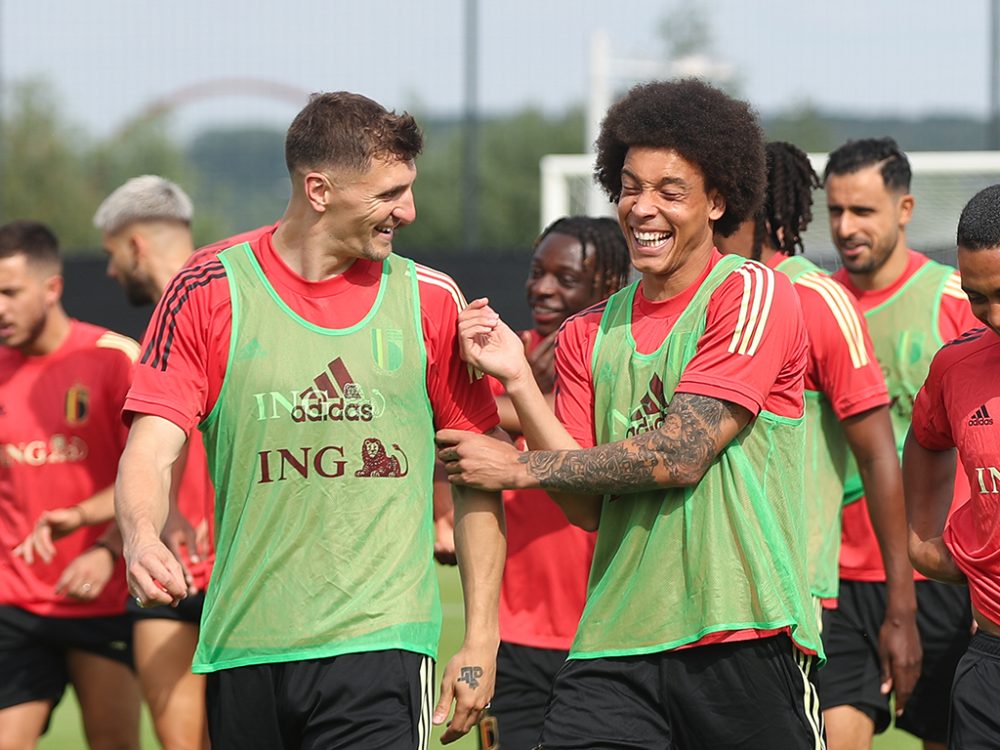 Axel Witsel mit Thomas Meunier beim Training