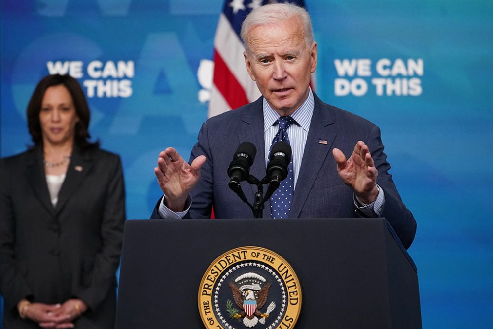 US-Präsident Joe Biden kündigt einen "nationalen Aktions-Monat" an (Bild: Mandel Ngan/AFP)