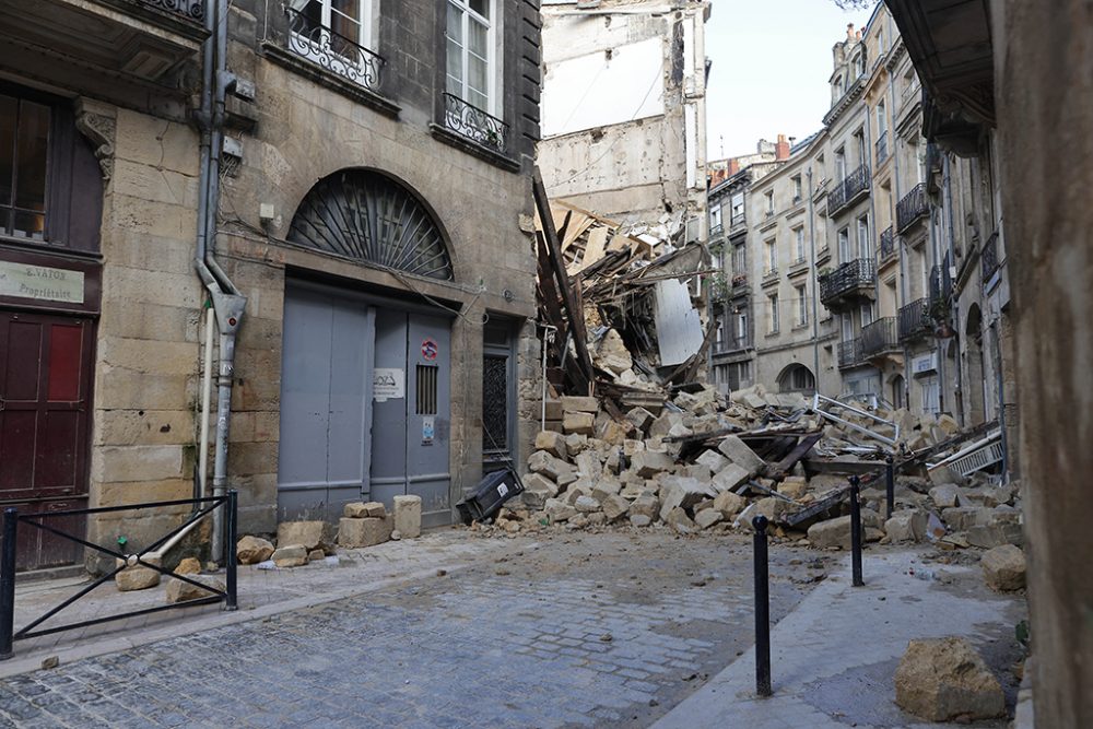 Haus in Bordeaux eingestürzt