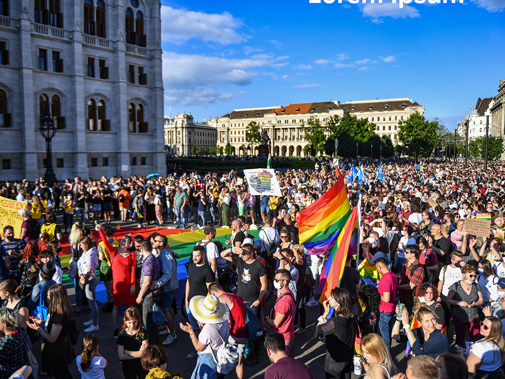 Budapest: Demo gegenGesetz zum Verbot der Verbreitung homosexueller Inhalte
