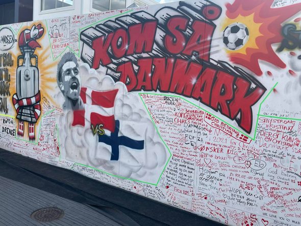 Graffiti zur Fußball-EM in Dänemark (Bild: Didier Maats)