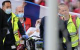 Dänemarks Mittelfeldspieler Christian Eriksen musste nach einem Zusammenbruch ins Krankenhaus gebracht werden (Bild: Friedemann Vogel/AFP)