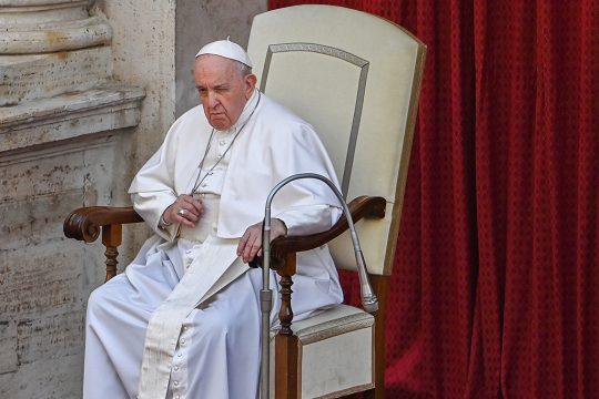 Papst Franziskus bei der Audienz am Donnerstag (Bild: Andreas Solaro/AFP)
