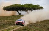 Thierry Neuville/Martijn Wydaeghe liegen bei der Safari Rallye Kenia an der Spitze (Bild: Austral/Hyundai Motorsport)