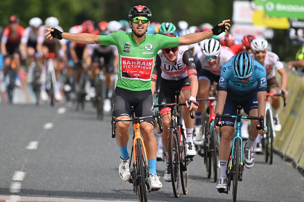 Sonny Colbrelli gewinnt die dritte Etappe des französischen Critérium du Dauphiné (Bild: David Stockman/Belga)