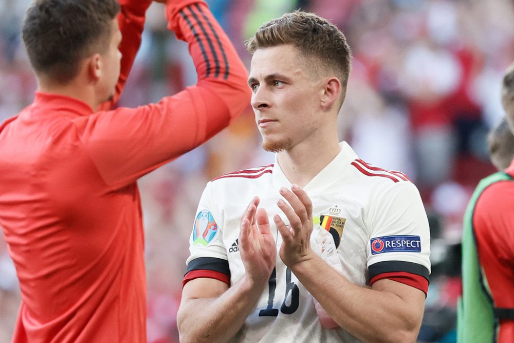 Thorgan Hazard nach dem Gruppenspiel gegen Dänemark am 17. Juni (Bild: Bruno Fahy/Belga)