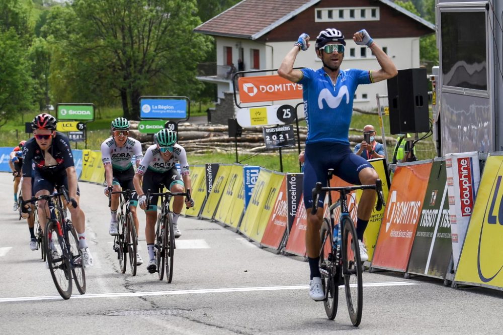 Alejandro Valverde gewinnt die sechste Dauphiné-Etappe (Bild: Alain Jocard/AFP)