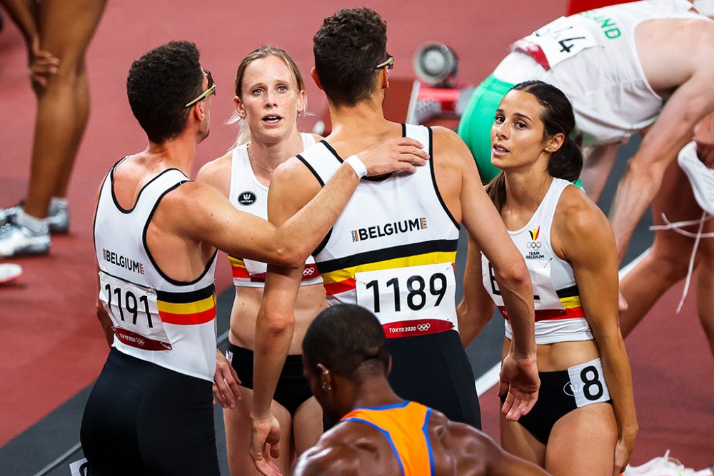 Platz fünf für Kevin Borlee, Imke Vervaet, Dylan Borlee und Camille Laus (Bild: Benoït Doppagne/Belga)