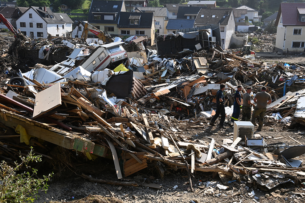 Zerstörungen in Kreuzberg, einem Ortsteil von Altenahr in Rheinland-Pfalz (Bild vom 20. Juli: Christof Stache/AFP)