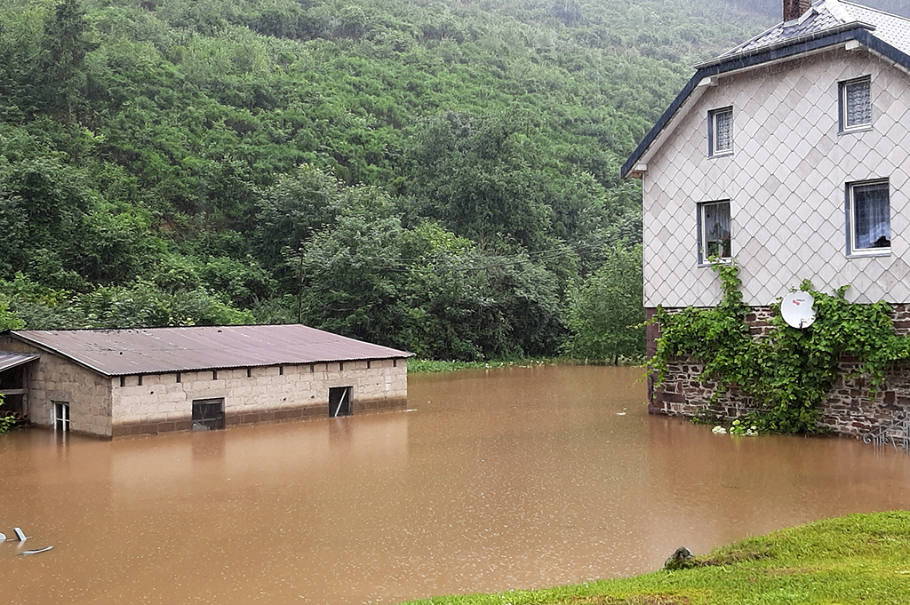 Hochwasser in Burg-Reuland (Bild: Chantal Scheuren/BRF)