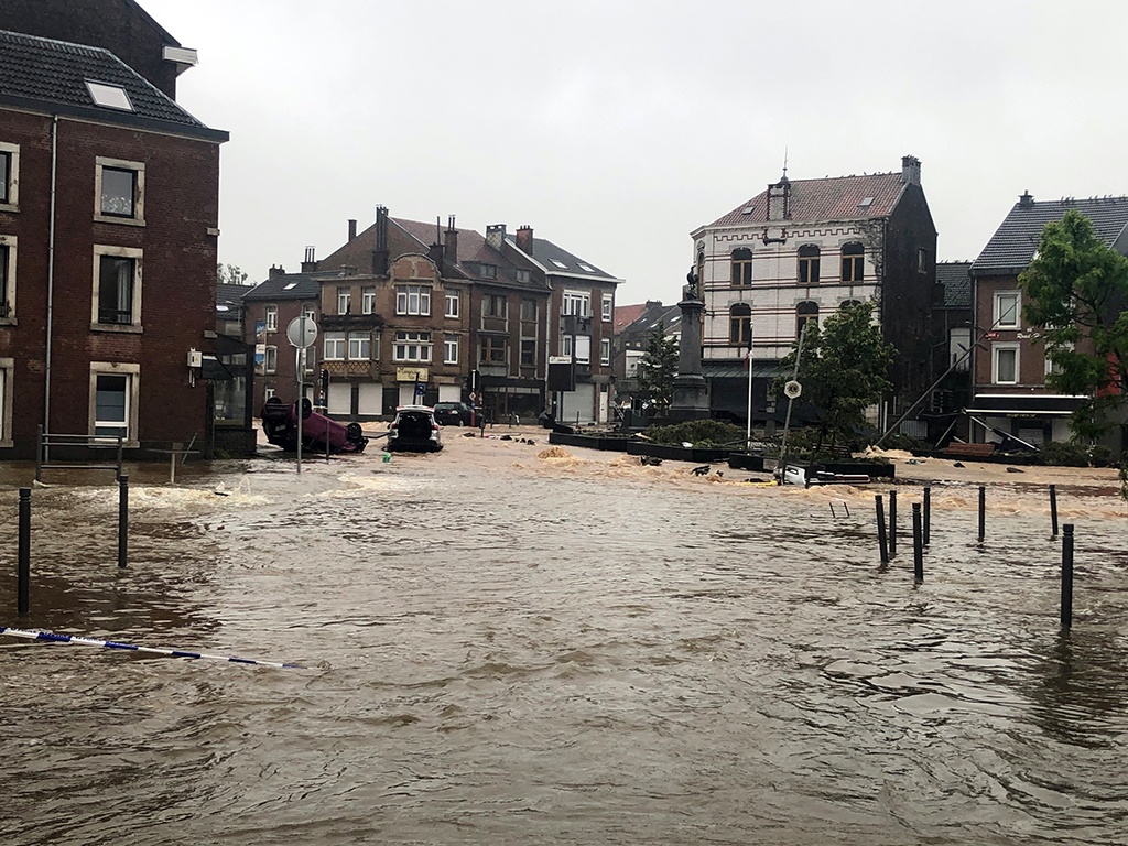 Hochwasser in Dolhain am 15. Juli (Archivbild: Françoise Peiffer/Belga)