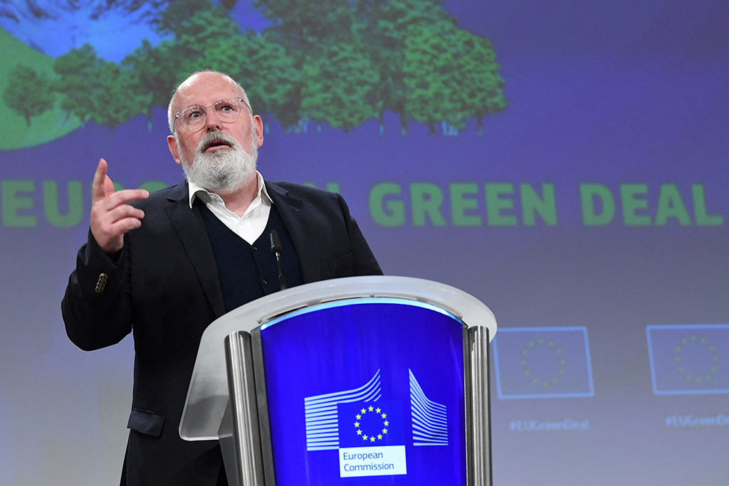 Frans Timmermans stellt den Green Deal vor (Bild: John Thys/AFP)