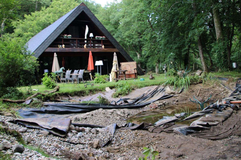 Schäden beim Restaurant Langesthaler Mühle nach der Hochwasser-Katastrophe in der Eupener Unterstadt (Bild: Robin Emonts/BRF)