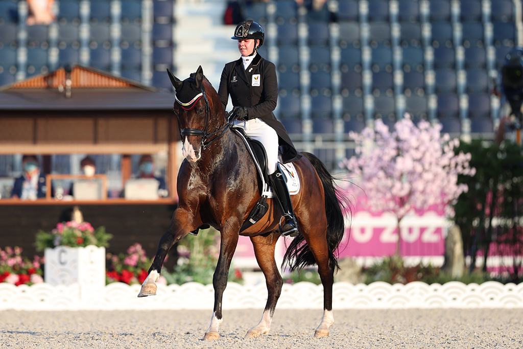 Laurence Roos hat es mit ihrem Pferd Fil Rouge nicht ins Einzel-Finale geschafft (Bild: Dirk Caremans/Belga)