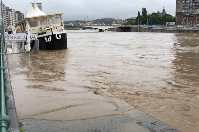 Der hohe Pegel der Maas (Bild: Maxime Gilles/Belga)