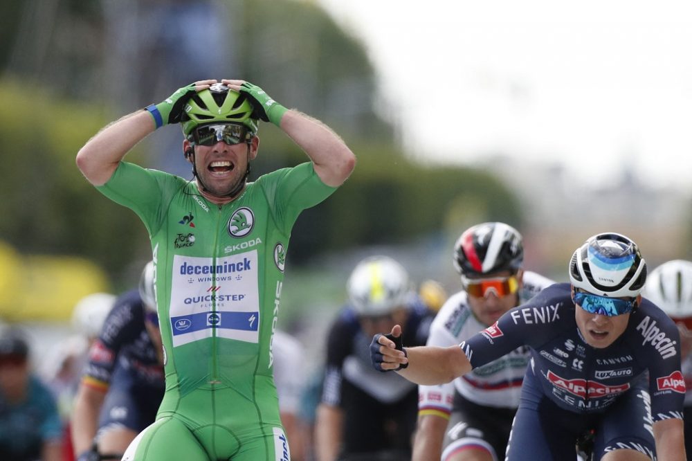 Mark Cavendish gewinnt seine 32. Tour-Etappe (Bild: Guillaume Horcajuelo/AFP)