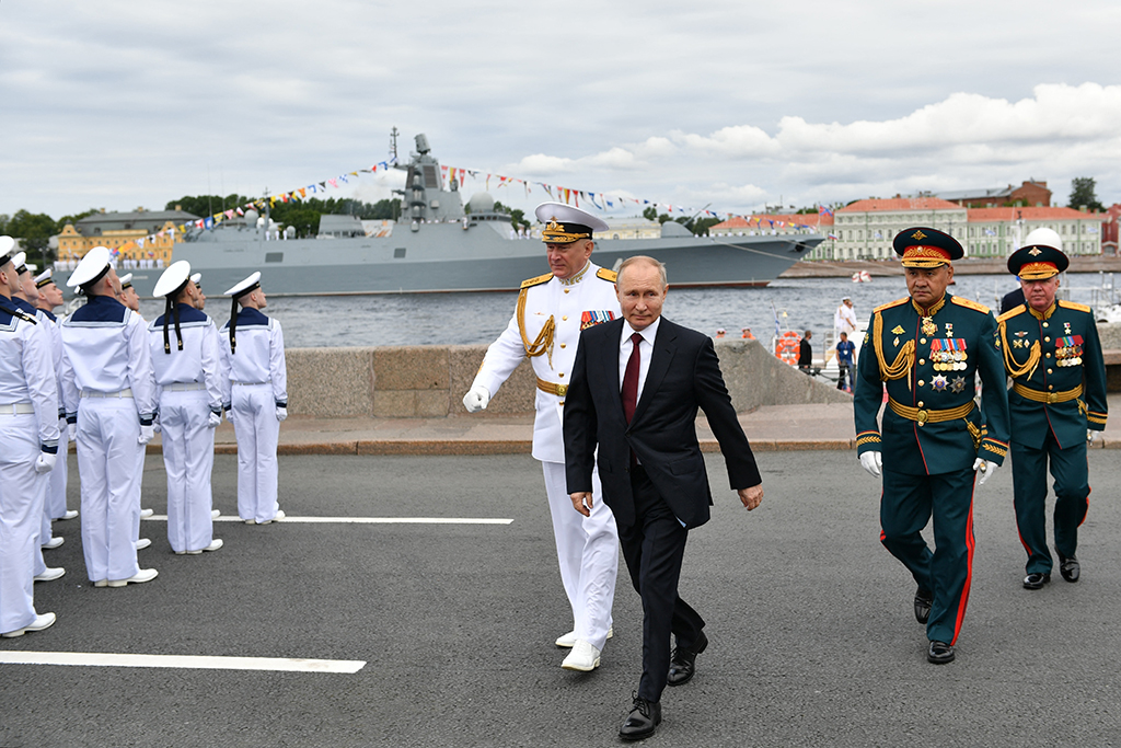 Marine-Parade in Russland (Bild: Alexey Nikolsky/Sputnik/AFP)