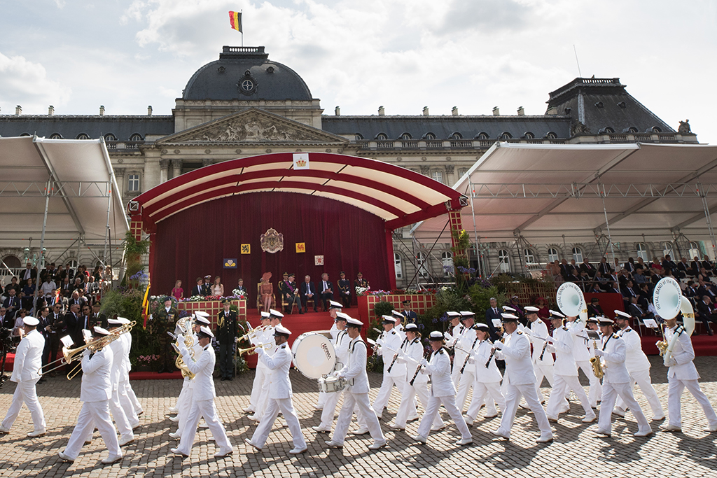 Militärparade am belgischen Nationalfeiertag im Jahr 2019 (Archivbild: Benoit Doppagne/Belga)