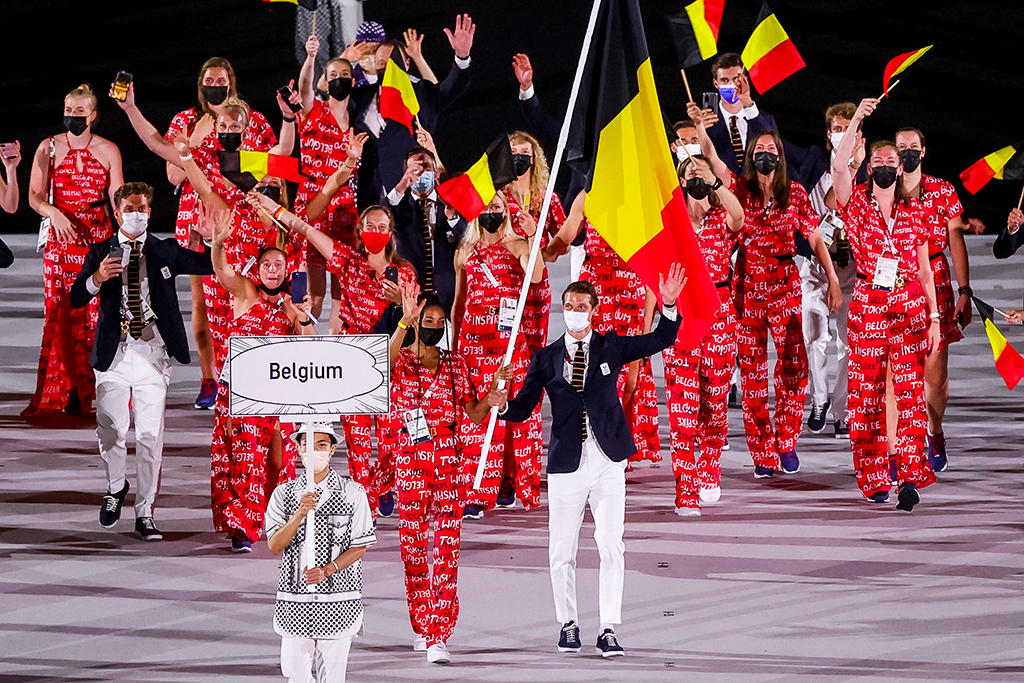 Die belgische Delegation bei der Eröffnung der Olympischen Spiele in Tokio (Archivbild: Benoit Doppagne/Belga)