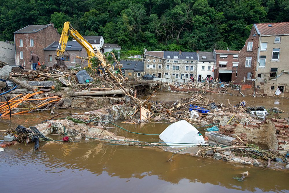 Pepinster wurde stark vom Hochwasser getroffen (Bild: Nicolas Maeterlinck/Belga)