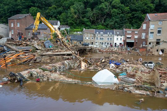 Pepinster wurde stark vom Hochwasser getroffen (Bild: Nicolas Maeterlinck/Belga)