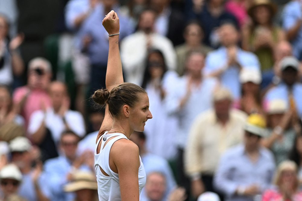 Die Tschechin Karolina Pliskova nach ihrem Sieg beim Halbfinale von Wimbledon (Bild: Glyn Kirk/AFP)